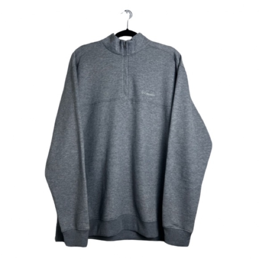Men’s Grey Columbia Half Zip Sweater Size XXL